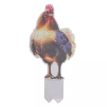 Знак рождественского куриного двора с колышком акриловый водостойкий двухсторонний рождественский петух на открытом воздухе