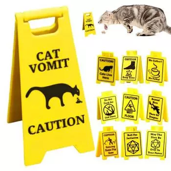 Знак «Рвота для собак и кошек», 3D-печатный знак «Рвота для котят и щенков», мини-знак для домашнего офиса, напольного стола, украшения, кляп, подарок A
