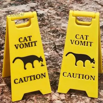Знак «Рвота для собак и кошек», 3D-печатный знак «Рвота для котят и щенков», мини-знак для домашнего офиса, напольного стола, украшения, кляп, подарок D