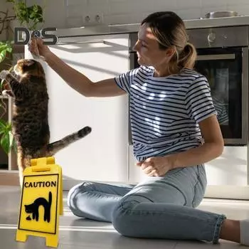 Знак «Рвота кошки» 3D-печатный знак «Рвота кошки» Предупреждающий знак для домашнего декора Знак «Осторожно, рвота кошки» Подарок для владельцев кошек A
