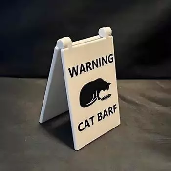 Знак рвоты кошки Yousheng 4 дюйма, новинка, кляп, предупреждение о рвоте, 3D-печатный знак, предупреждающий о рвоте кошки и собаки, украшение для двора чёрный