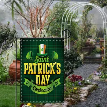 Знак садового флага с Днем Святого Патрика, вертикальный двор для лужайки во внутреннем дворике