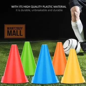 Знак Труба Футбольная тренировочная ветрозащитная полоса 18/23 см Треугольный конус Тренировочная ветрозащитная полоса 18cm оранжевый