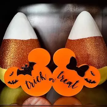 Знак трюка или привидения, ручная работа, украшение на Хэллоуин, скульптура, подходящая для украшения дома One Size