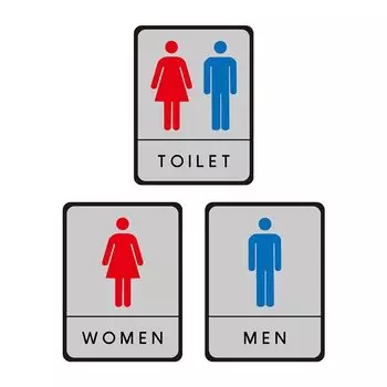 Знак туалета Табличка с табличкой WC Туалетная комната Ресторан Для мужчин и женщин Совместный Доступ для инвалидных колясок Инвалиды с ограниченными возможностями Многоцелевой 3