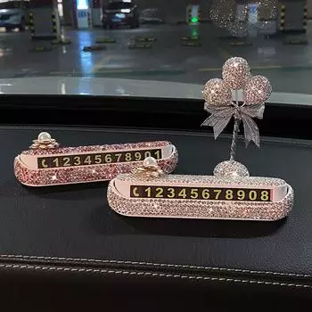Знак временной парковки автомобиля, женский трендовый креативный номер телефона, парковочная карта, автомобиль, движущийся светящийся цифровой орнамент для автомобиля