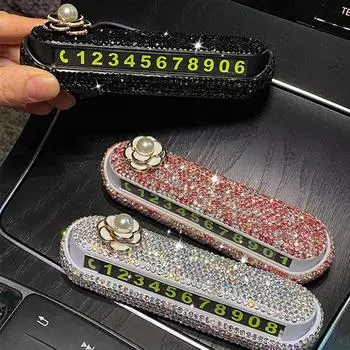 Знак временной парковки автомобиля, женский трендовый креативный номер телефона, парковочная карта, автомобиль, движущийся светящийся цифровой орнамент для автомобиля