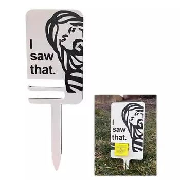 Знак «Я видел собачьи какашки» с держателем для мешка Знак «Собака», пожалуйста, убирайте свои какашки, веселый знак для двора, смешное предупреждение о собачьих какашках