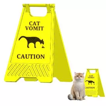Знак Yousheng Cat Romit 3,9 дюйма, 3D-печатный предупреждающий знак для рвоты кошек и собак, предупреждающий знак о рвоте кошек или собак для домашнего декора, подарок любителям кошек Cat