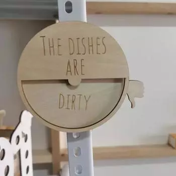 Знак Yousheng Dishwasher Clean Dirty Magnet Магнитные Магниты Деревянные Термостойкие Многоразовые Стильный Дизайн Легко Читать Кухонные Аксессуары