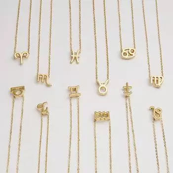 Знак Зодиака, ювелирное изделие, кулон, Овен, Рак, колье, ожерелье, Лев, два цвета, Скорпион, 12, подвески в виде созвездий, ювелирные изделия, подарки, аксессуары 16