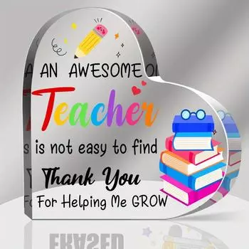 Знаки признательности учителю Акриловые памятные подарки на память васи для женщин и мужчин Благодарность учителю-наставнику Неделя признательности ко Дню учителя A01