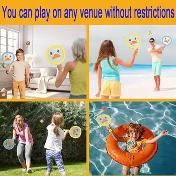 Знакомство с детскими спортивными игрушками для улицы Теннисная ракетка Ракетка для бадминтона Светящийся мяч Ракетка для множества игровых приемов