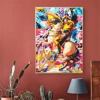 Знаменитая картина «Наполеон, пересекающий Альпы» Картина маслом Живопись маслом Художественный плакат и гравюра 21cm30cm NoFrame