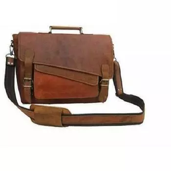 Знаменитая кожаная сумка-мессенджер Vintage Goat Real сумка-портфель из натуральной кожи портфель для ноутбука 12 X 16 X 5 коричневый