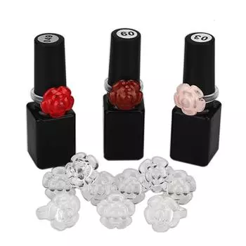 Знаменитая красивая леди Роза Лак для ногтей Бутылка с изображением гель-лака в форме кольца в форме цветка