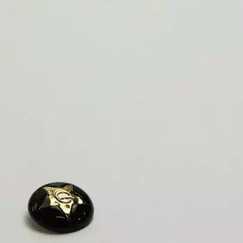 Знаменитая пентаграмма металлическая черная пуговица свитер куртка костюм кожаное пальто декоративные пуговицы 1 #[Pentagram D Black Gold] 18mm