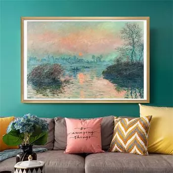 Знаменитое искусство реки Монесена закат ретро плакат художественный принт украшение дома 21cm30cm NoFrame