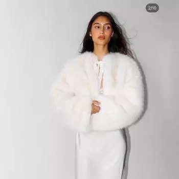 Знаменитость темперамент зима новый экологически чистый шерсть темперамент ремень лента плюшевая куртка куртка женская шуба женская S абрикосовый