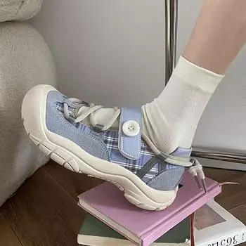 Знаменитости из Интернета в универсальных студенческих повседневных кроссовках с большой головкой для женщин 2025 года, новые популярные весенне-осенние уродливые милые кроссовки для доски 35 бежевый