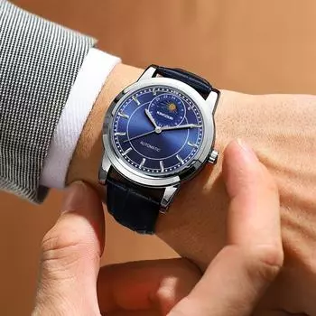 Знаменитые часы Мужские часы Высококачественные деловые часы Полностью автоматические механические часы Водонепроницаемые мужские часы