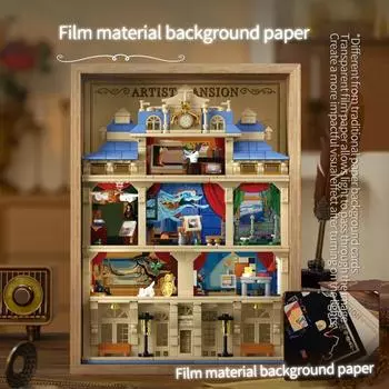 Знаменитые картины Художники Художественная галерея Строительные блоки Модель квартиры художника Кирпичи Украшение стен Детские игрушки Подарки на праздники With Box