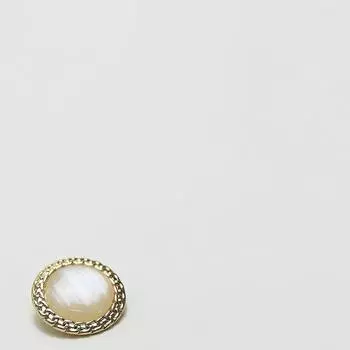 Знаменитые перламутровые металлические пуговицы с цепочкой по краю для женщин, свитер, пиджак, шуба, пуговицы 1 #[chain edge pearlescent white] 25mm