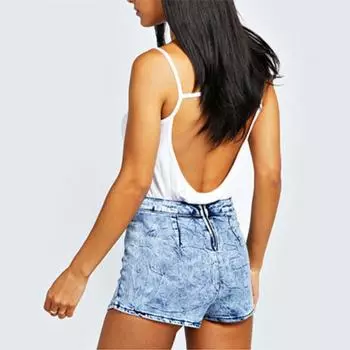 Знаменитые повседневные джинсовые шорты и юбки Джокер с перекрестными слоями FGHJ нестандартной формы и юбки XXS синий