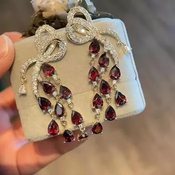 Знаменитые серьги Heavy Industry, серьги-капли с бахромой из черного циркония, индивидуальность, универсальность, 18-каратное золото