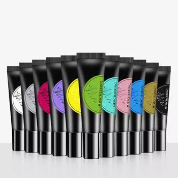 Знаменитый красивый женский шаблон для печати, полуоткрытый лак для ногтей, перманентный замачиваемый художественный гель, окрашенный 1