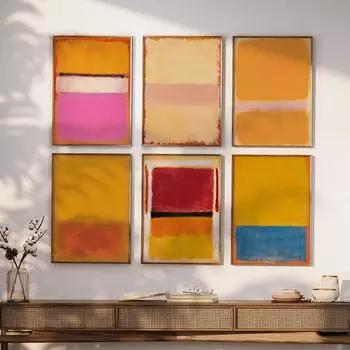 Знаменитый Марк Ротко, красочный абстрактный художественный постер, холст, картина, современный настенный художественный принт для галереи, гостиной, домашнего декора 21x30cm No Framed