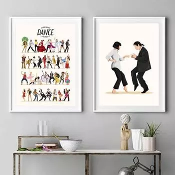 Знаменитый портретный постер и принты, фото скандинавской девушки, все танцуют сейчас, цитата, картина, настенное искусство, домашний декор, холст, живопись (с рамкой) 15*20cm(with frame)