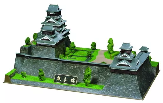 Знаменитый замок Doyusha Deluxe Kumamoto Castle Пластиковая модель Литье Цвет 1/350 Япония DX-7