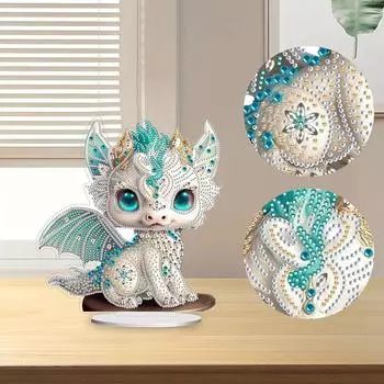 Зодиак 5D DIY Алмазное искусство Настольные украшения Тигр Алмазная живопись Настольные украшения Змея Курица для офисного рабочего стола Декор