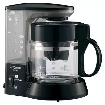 Zojirushi Mahobin Coffee Maker 4 Cups Glass Container Fixed Water Tank Paper Filter Coffee 540ml Black EC-TD40-BA