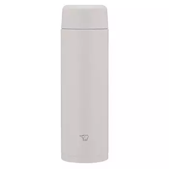 Zojirushi Mahobin Stainless Steel Mug Water Bottle 350ml Screw Type Dishwasher Safe Seamless Only 2 Care Points Sheer Gray SM-MS35-HM