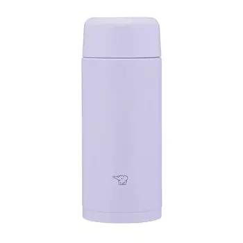 Zojirushi Mahobin Stainless Steel Mug Water Bottle 250ml Screw Type Dishwasher Safe Seamless Only 2 Care Points Lilac Purple SM-MS25-VM