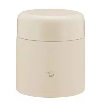 ZOJIRUSHI Mahobin Stainless Steel Thermal Soup Jar Lunch Jar Seamless 300ml Beige Lid and gasket integrated Easy to clean Only 3 items to wash