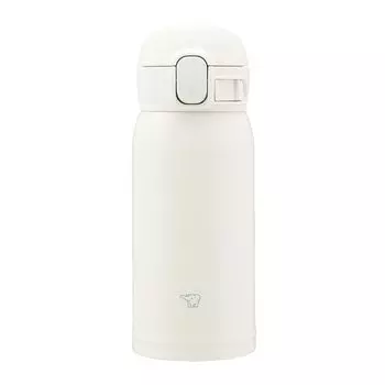 Zojirushi Mahobin Water Bottle Seamless 360ml One Touch Stainless Steel Mug Matte White Only 3 items to wash with integrated gasket SM-WS36-WM