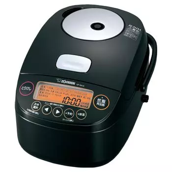 ZOJIRUSHI Rice Cooker Extreme Pressure IH Made in Heat Retention 40 Black 5.5 Cups, Cooking, Type, Japan, Hours, NP-BK10-BA