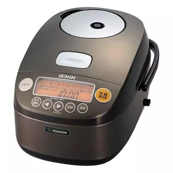 Zojirushi Rice Cooker Pressure IH Type Iron Coated Platinum Thick Pot Go Dark Brown 5.5 NP-BE10-TD