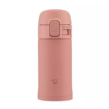 Zojirushi SM-PD20-PM Zojirushi Water Bottle, One-Touch, Stainless Steel Mug, 0.2 L., Terracotta