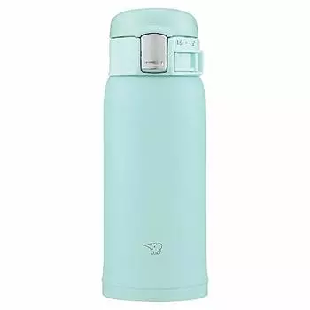 Zojirushi SM-SF36-AM Water Bottle, Direct Drinking [One-touch Open] Stainless Steel Mug, 12.2 fl oz (360 ml), Mint Blue
