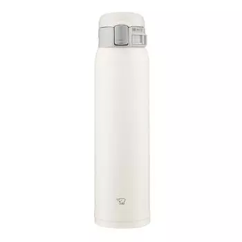 Zojirushi SM-SF60-WM Water Bottle, Direct Drinking, One-Touch Opening, Stainless Steel Mug, 20.3 fl oz (600 ml), Pale White