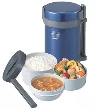 ZOJIRUSHI Ланч-бокс из нержавеющей стали Bento Металлический синий SL-GD18-AH синий