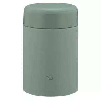 ZOJIRUSHI Stainless Steel Thermal Soup Jar Lunch Jar Seamless 520ml Matte Green Lid and gasket integrated Easy to clean Only 3 items to wash SW-KA52