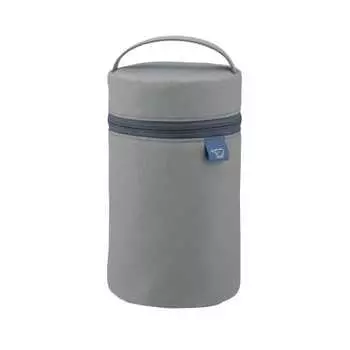 ZOJIRUSHI Суповая банка-мешок M Размер (Размер пищевой банки 350-550 мл) Карман для столовых приборов с ручкой, полностью моющийся, средне-серый SW-PB02-HM