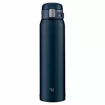 ZOJIRUSHI Water Bottle Direct Drinking [One Touch Open] Stainless Steel Mug 600ml Navy SM-SF60-AD
