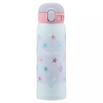 ZOJIRUSHI Water Bottle Girls Mug School Stainless Steel Mug Seamless One Touch 480ml Mermaid Blue Lid and gasket easy to clean Children s integrated,