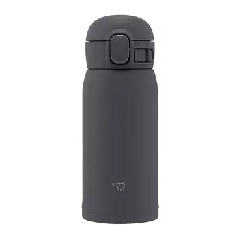ZOJIRUSHI Water Bottle Seamless 360ml One Touch Stainless Steel Mug Soft Black Integrated packing allows only 3 items to be washed SM-WS36-BM